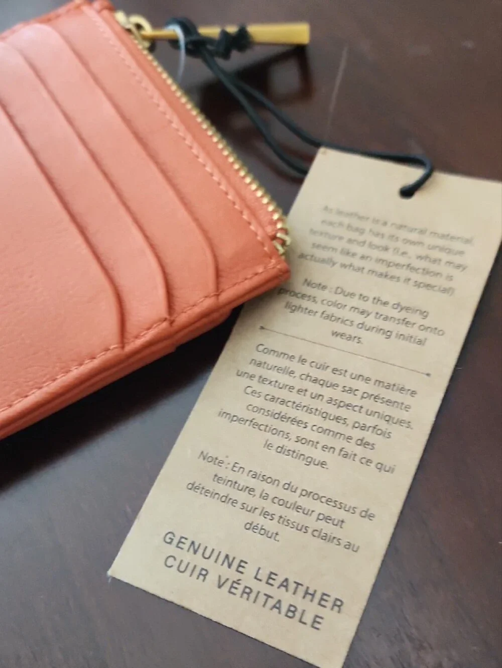 N/A orange leather